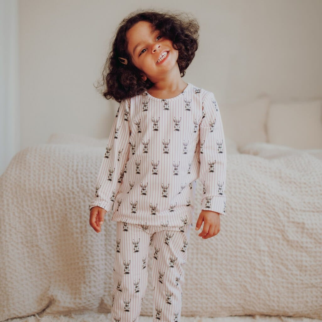 Bunny Stripes -Pyjama | Dreamy Pink Yövaate Metsola