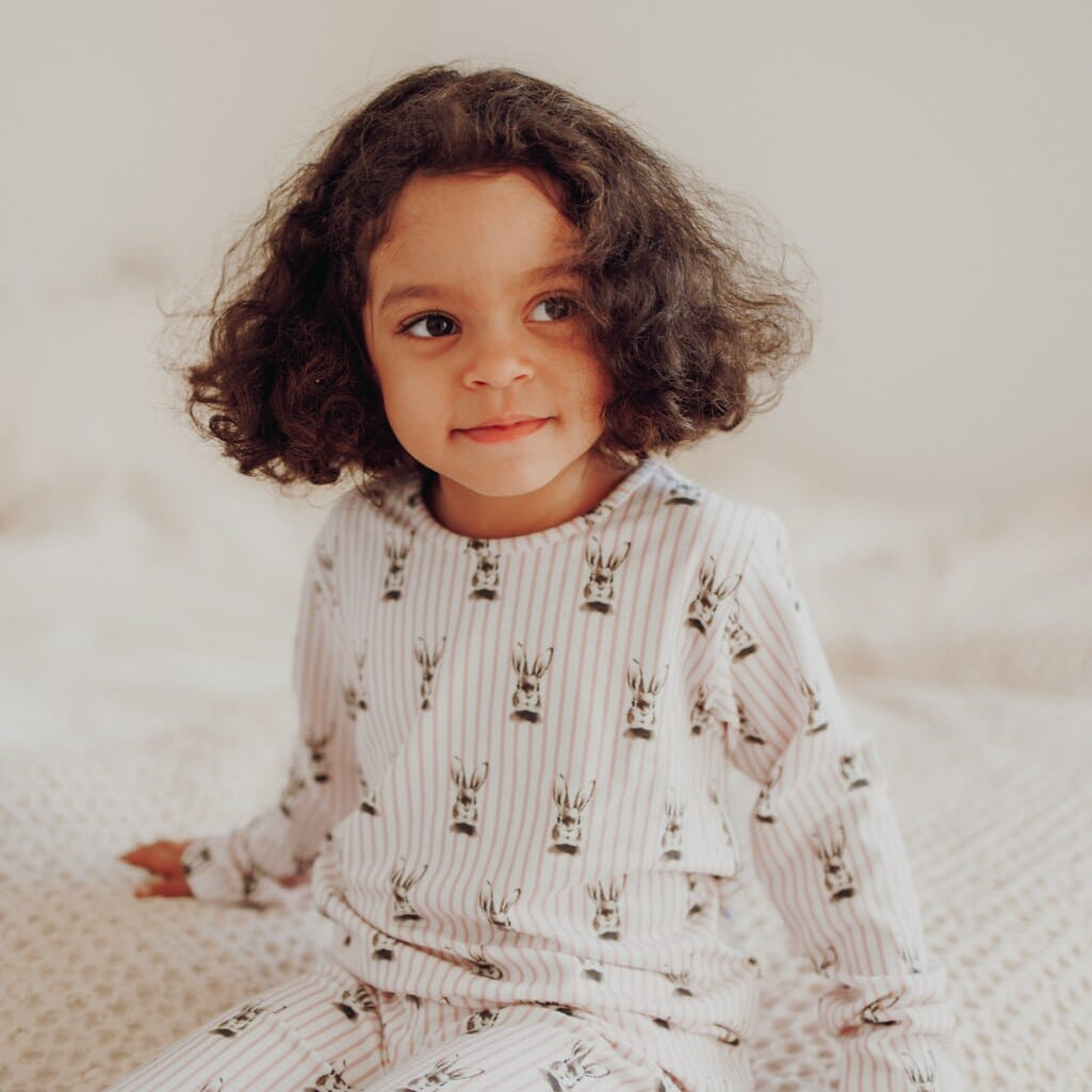 Bunny Stripes -Pyjama | Dreamy Pink Yövaate Metsola