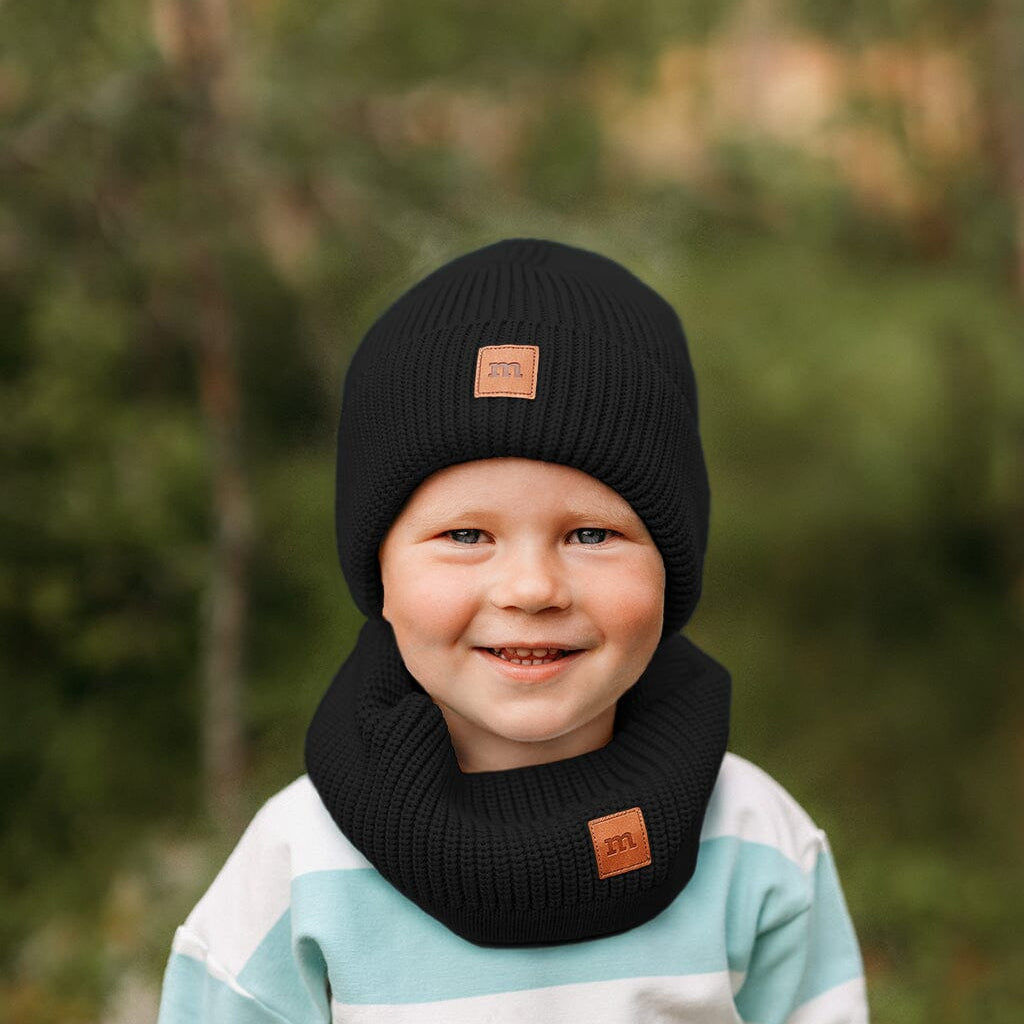 COTTON KNIT BEANIE | LICORICE Pipo My Happy Place