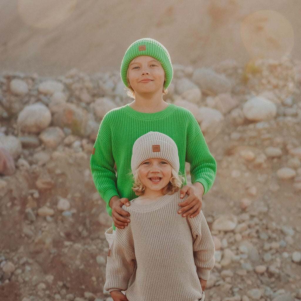 COTTON KNIT BEANIE | SPACE GREEN Pipo Universum