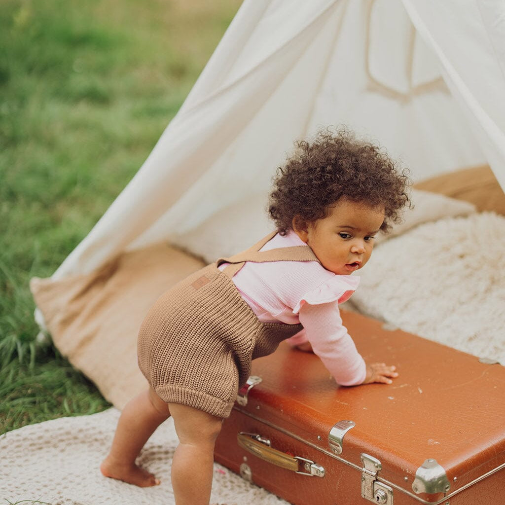 Cotton Knit Brace Shortsit | Nougat Haalari/Jumpsuit Circus of My Life