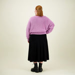 Cotton Knit Cardigan -Neuletakki | Lavender Aikuisten neuletakki More Love