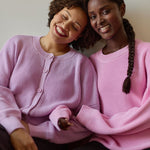 Cotton Knit Cardigan -Neuletakki | Lavender Aikuisten neuletakki More Love