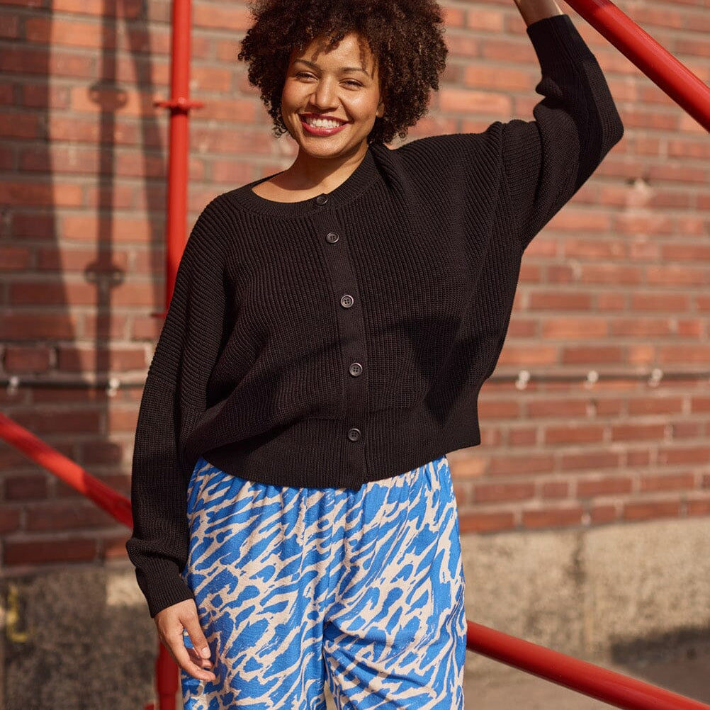 Cotton Knit Cardigan -Neuletakki | Licorice Aikuisten neuletakki More Love