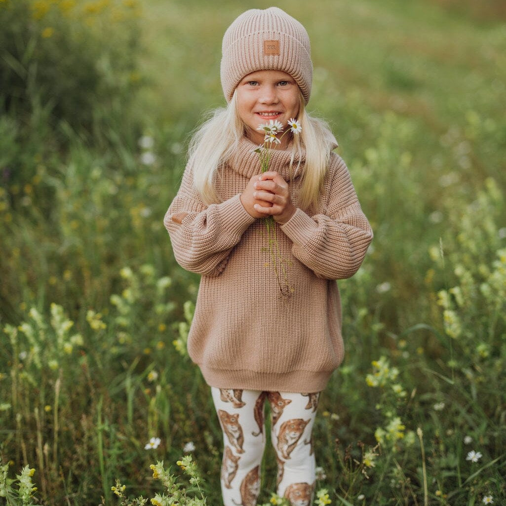 Cotton Knit Jumper -Lasten Neulepaita | Nougat Pitkähihainen paita Circus of My Life