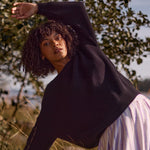 COTTON KNIT JUMPER -NEULEPAITA | LICORICE Aikuisten paita My Happy Place Women