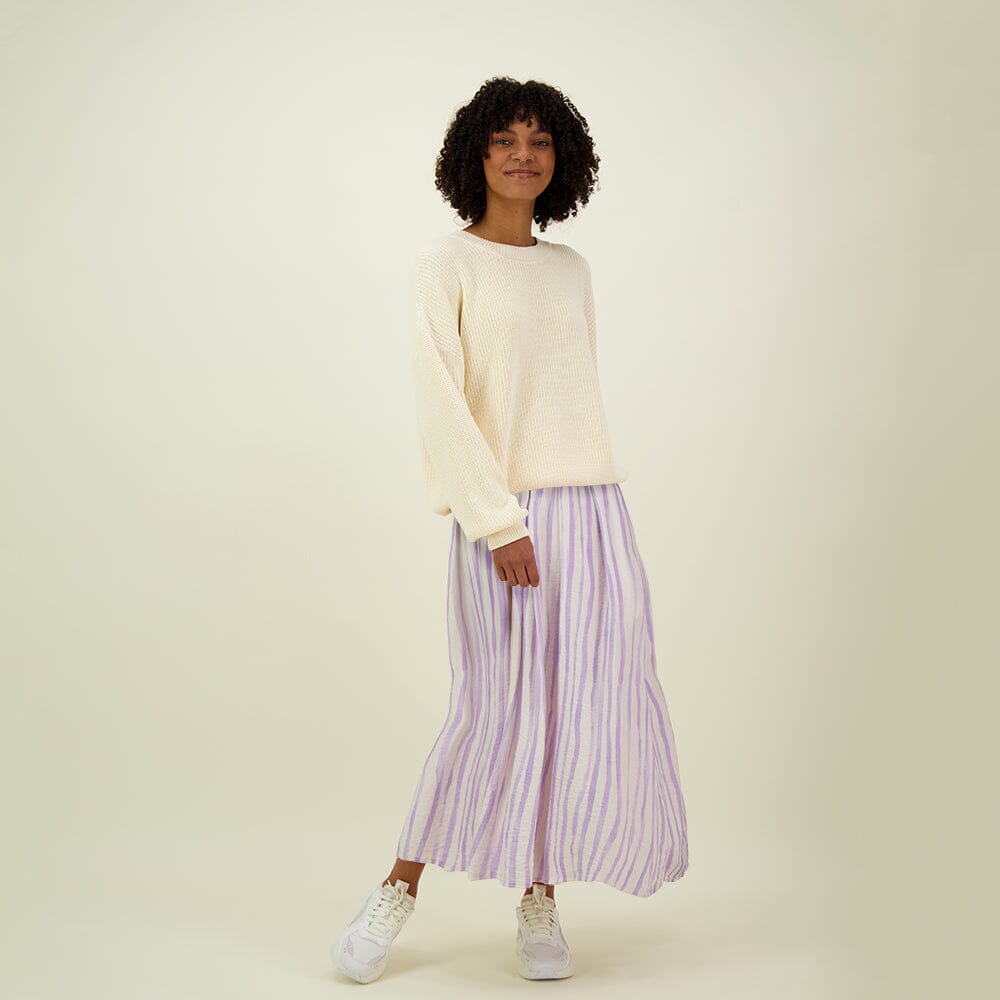 COTTON KNIT JUMPER -NEULEPAITA | VANILLA Aikuisten paita My Happy Place Women