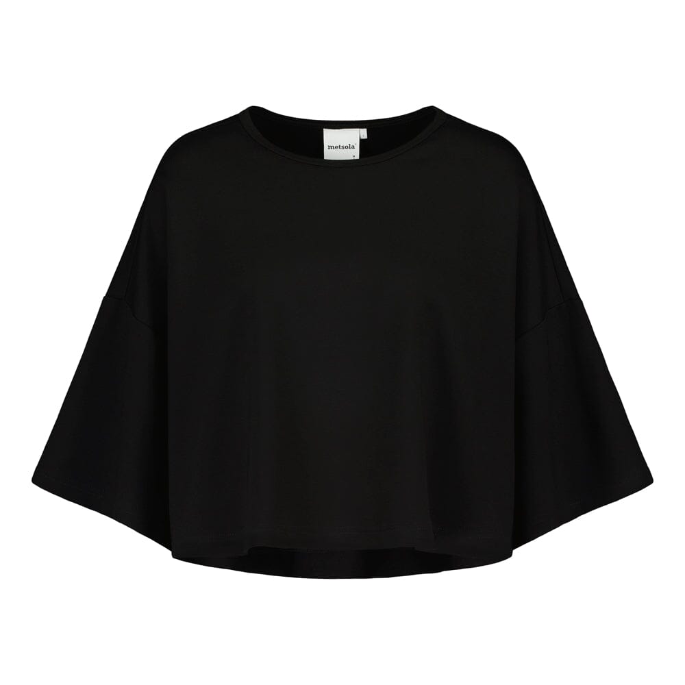 Cropped Oversize Top | Black Aikuisten paita Oh, Oui!
