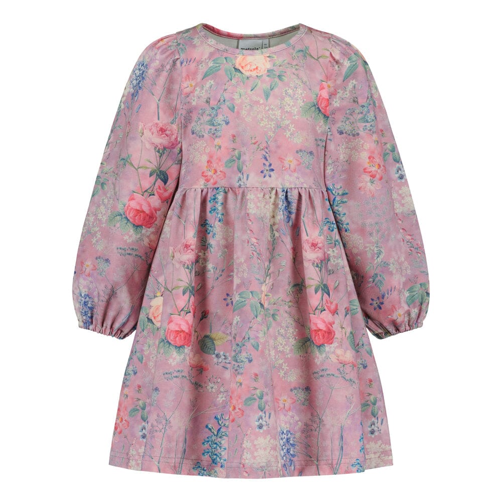 Crystal Bloom Puff Dress Ls | Pink Mekko Winter Wonders