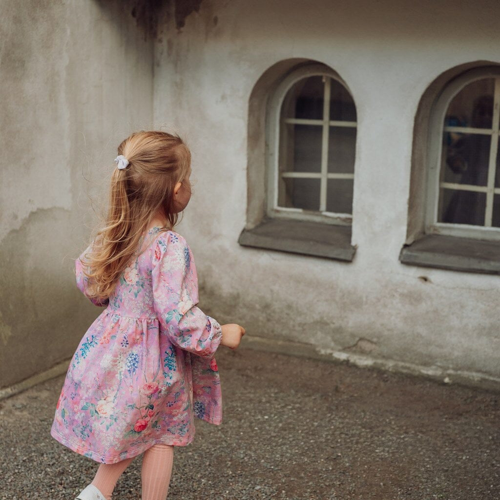 Crystal Bloom Puff Dress Ls | Pink Mekko Winter Wonders
