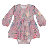 Crystal Bloom Puff Sleeve Ruffle Body Ls | Pink Body Winter Wonders