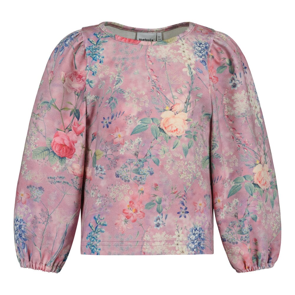 Crystal Bloom Puff Sleeve Shirt Ls | Pink Pitkähihainen paita Winter Wonders
