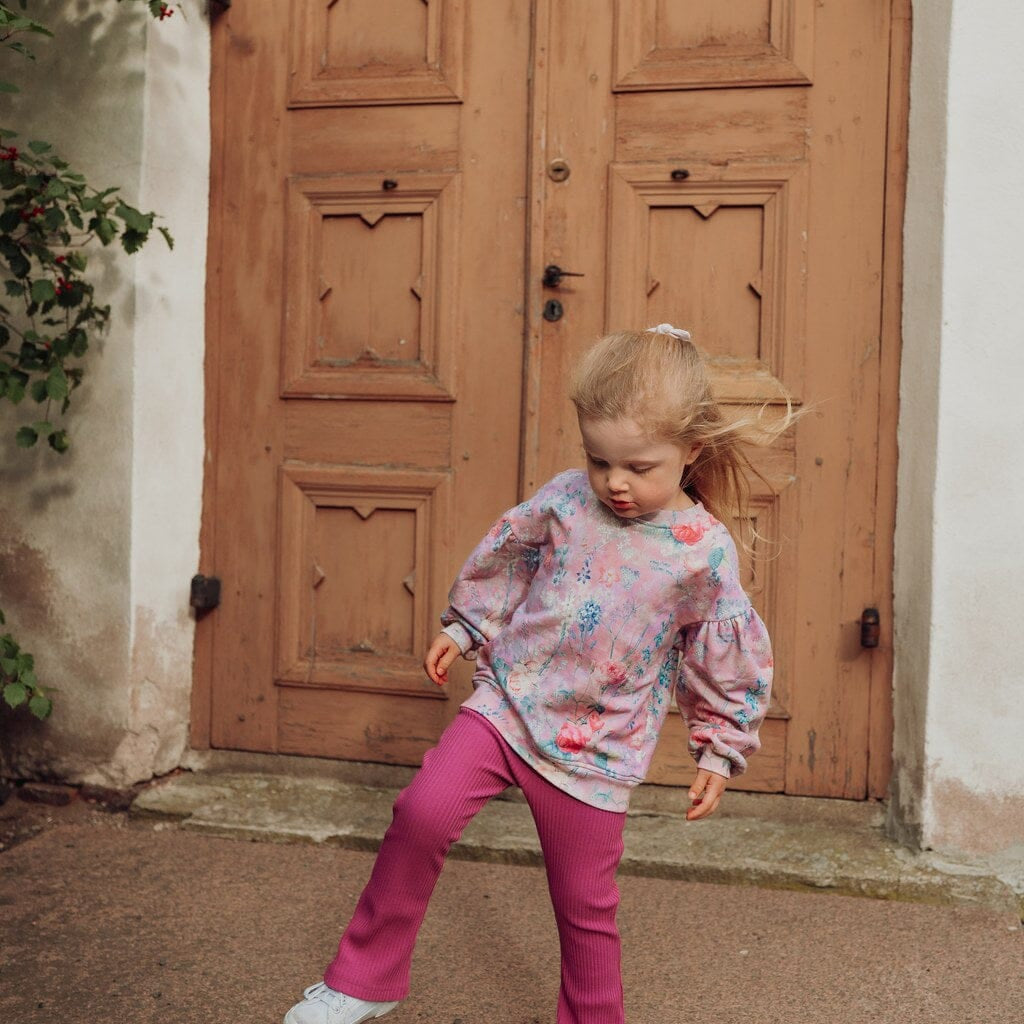Crystal Bloom Puff Sleeve Sweater | Pink Pitkähihainen paita Winter Wonders