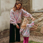 Crystal Bloom Womens Puff Sleeve Sweater | Pink Aikuisten paita Winter Wonders