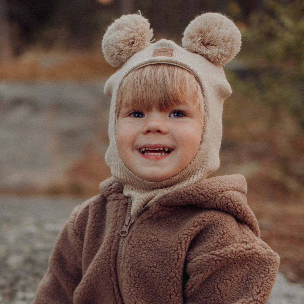 Cutie Helmet -Merinovilla Kypärämyssy | Hearty Pink Pipo Happy Hearts