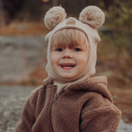 Cutie Helmet -Merinovilla Kypärämyssy | Hearty Pink Pipo Happy Hearts