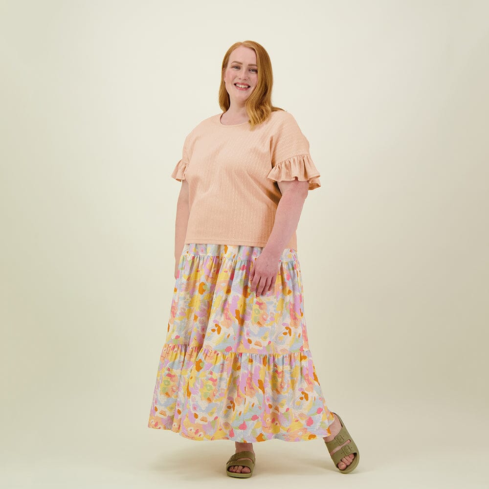 FRILLA TOP -PAITA | MILKY APRICOT Aikuisten paita Beach Party Women