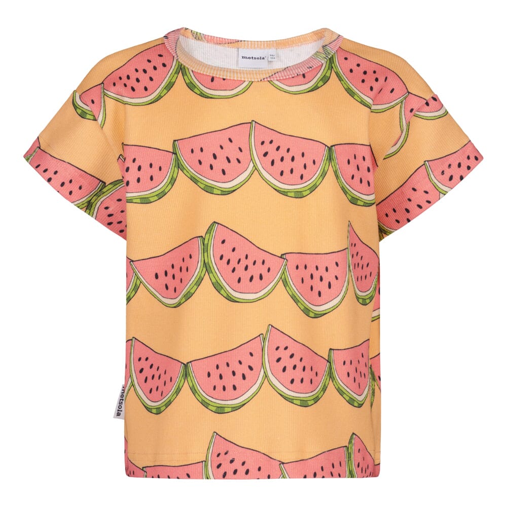 Fruity Boats Boxy Rib -T-paita | Sunny Lyhythihainen paita Dancing In The Sunshine