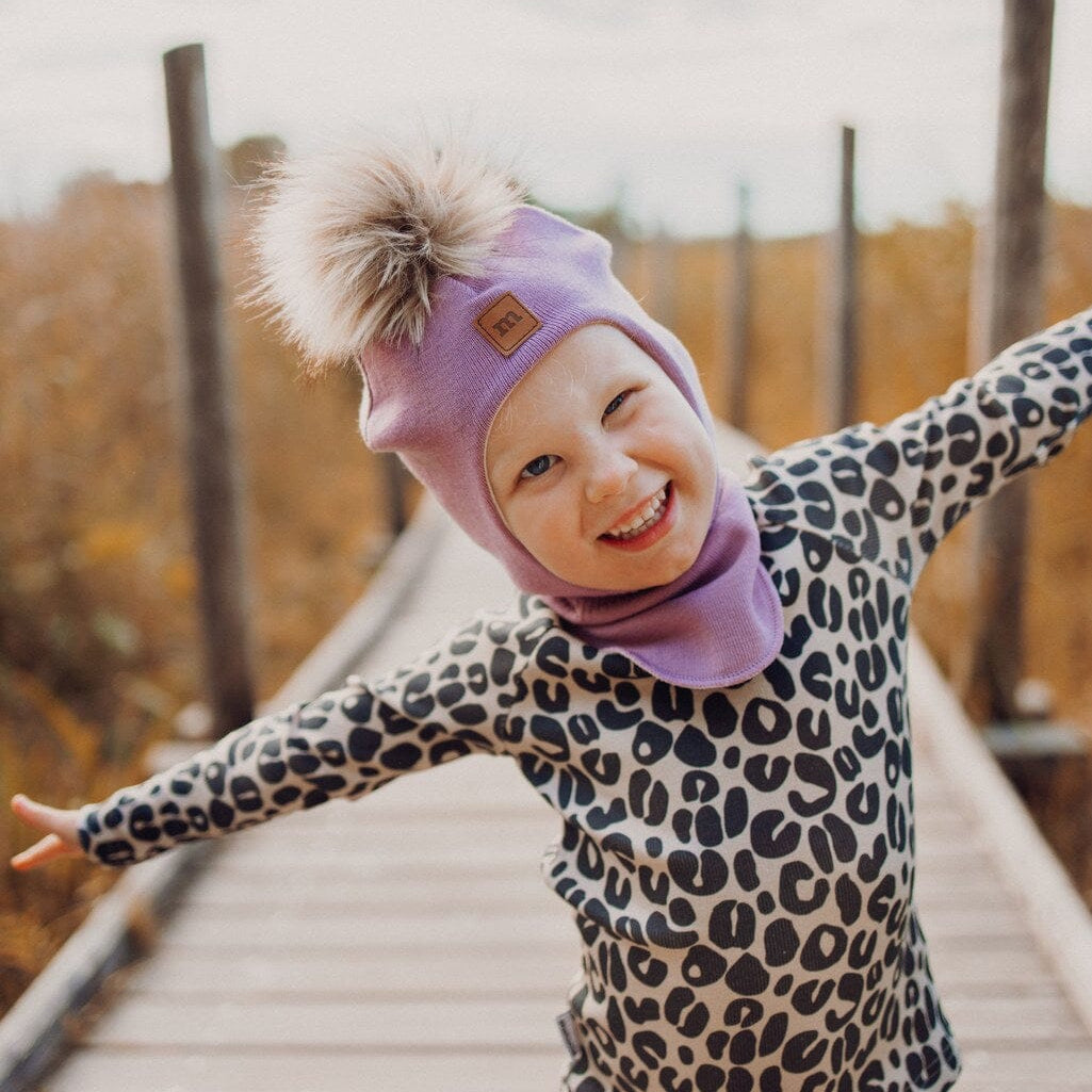 Fur Pom Pom -Kypärämyssy, Merinovilla | Iceberry Pipo A World Full of Smiles