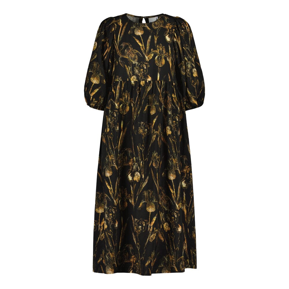 Goldie Volume Sleeve Midi Dress | Licorice Aikuisten mekko Metsola