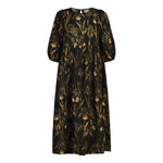 Goldie Volume Sleeve Midi Dress | Licorice Aikuisten mekko Metsola