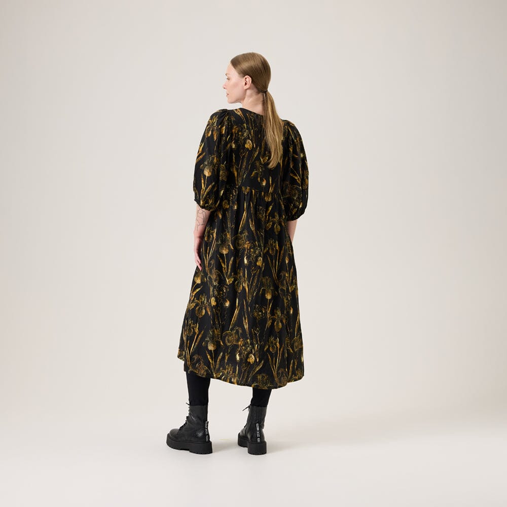 Goldie Volume Sleeve Midi Dress -Mekko | Licorice Aikuisten mekko Metsola