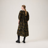 Goldie Volume Sleeve Midi Dress -Mekko | Licorice Aikuisten mekko Metsola