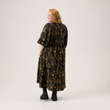 Goldie Volume Sleeve Midi Dress -Mekko | Licorice Aikuisten mekko Metsola