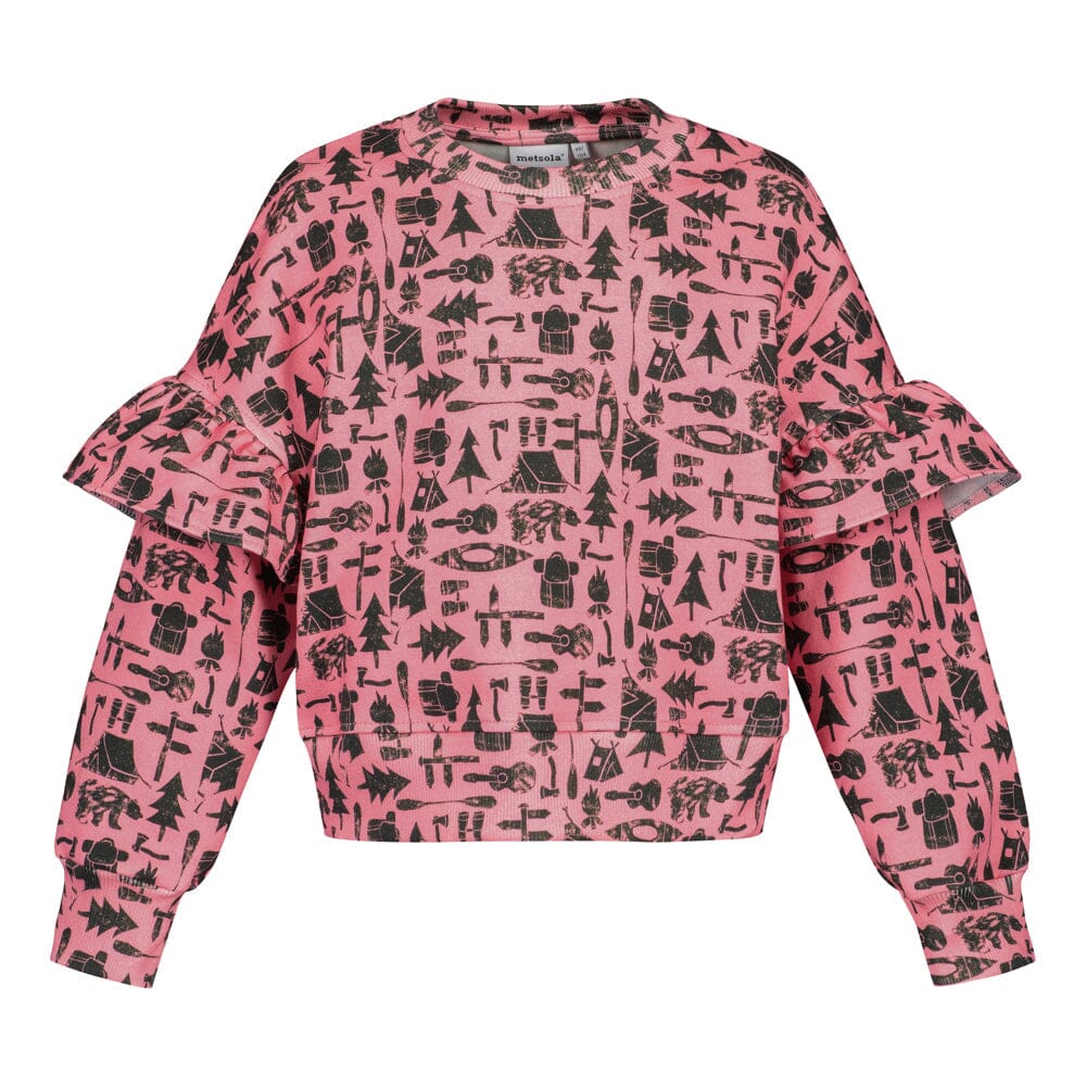 In The Woods Frill Sweater -Collegepaita | Pinky Pitkähihainen paita True Campers