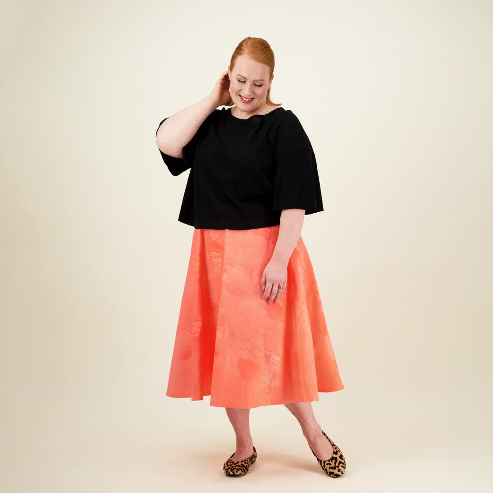 Jacquard Circle Skirt -Hame | Neon Pink Aikuisten hame More Love