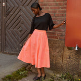 Jacquard Circle Skirt -Hame | Neon Pink Aikuisten hame More Love