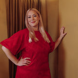 Jacquard Dress -Mekko | Ruby Red Aikuisten mekko Metsola