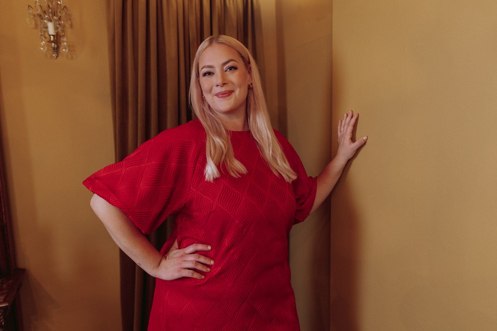 Jacquard Dress -Mekko | Ruby Red Aikuisten mekko Metsola