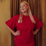Jacquard Dress -Mekko | Ruby Red Aikuisten mekko Metsola