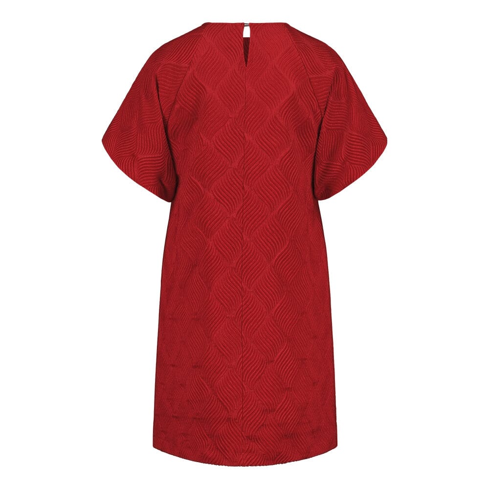 Jacquard Dress | Ruby Red Aikuisten mekko Metsola