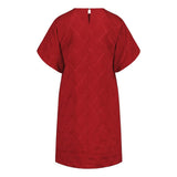 Jacquard Dress | Ruby Red Aikuisten mekko Metsola