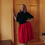 Jacquard Skirt -Hame | Ruby Red Aikuisten hame Metsola