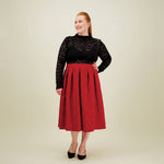 Jacquard Skirt -Hame | Ruby Red Aikuisten hame Metsola