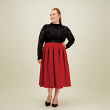 Jacquard Skirt -Hame | Ruby Red Aikuisten hame Metsola