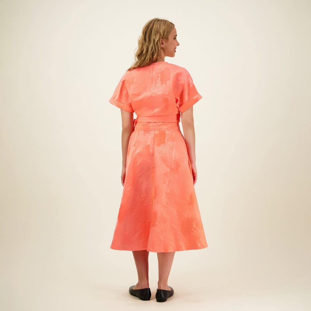 Jacquard Wrap Top -Kietaisupaita | Neon Pink Aikuisten paita More Love