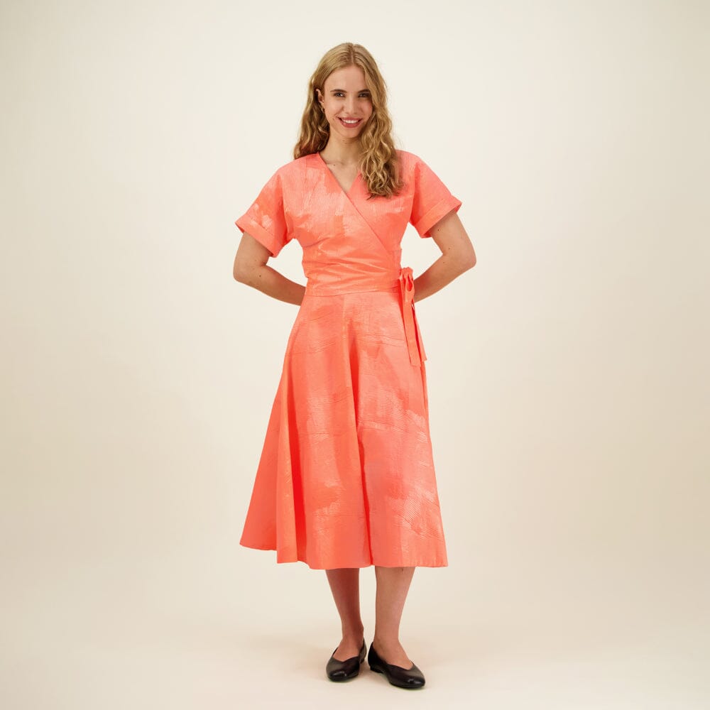 Jacquard Wrap Top -Kietaisupaita | Neon Pink Aikuisten paita More Love