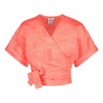 Jacquard Wrap Top -Kietaisupaita | Neon Pink Aikuisten paita More Love