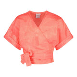 Jacquard Wrap Top -Kietaisupaita | Neon Pink Aikuisten paita More Love