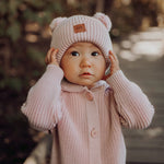 Knitted Pom Pom -Merinovillapipo | Hearty Pink Pipo A World Full of Smiles