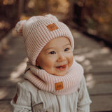 Knitted-Tuubihuivi, Merinovilla | Hearty Pink Huivi A World Full of Smiles