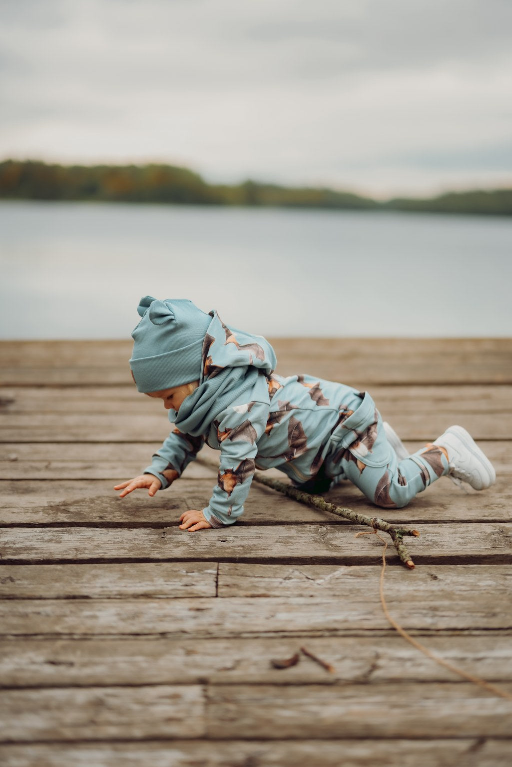 RIB BEAR BEANIE | CLOUDY SKY