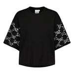 Lace Sleeve T-Shirt | Licorice Aikuisten paita Metsola