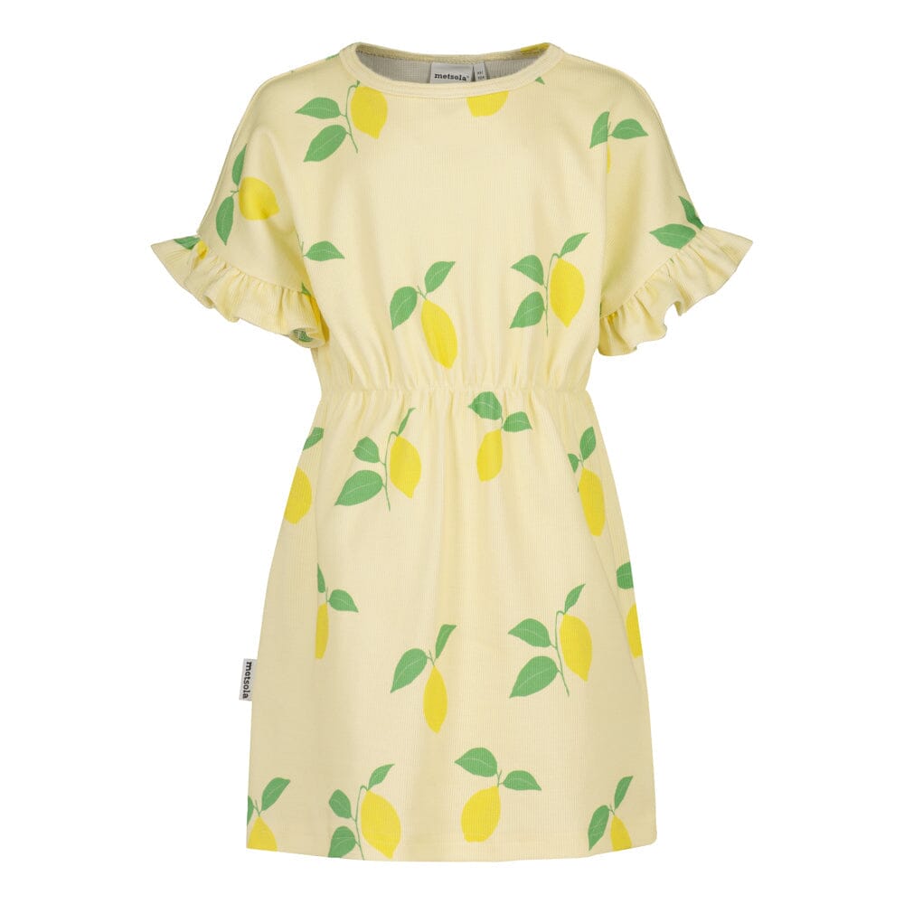 LEMON TREE RIB FRILLA DRESS | LEMON SORBET Mekko Beach Party