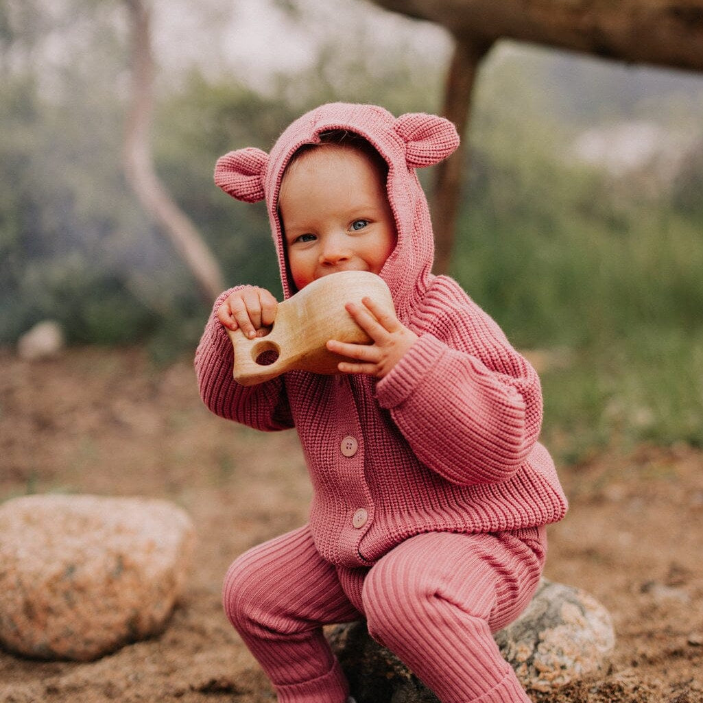 Merino Bear Knit Cardigan -Neuletakki | Rosy Neuletakki True Campers