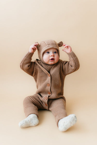 MERINO BEAR KNIT HELMET | PEANUT BUTTER Pipo Little Things in Life